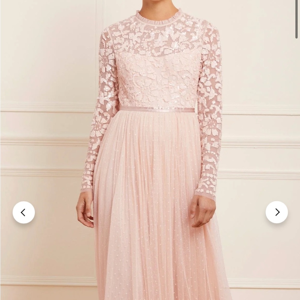 Needle & Thread Pink Tempest Maxi Gown UK12